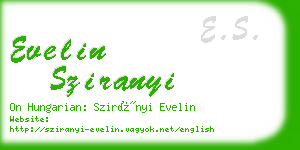 evelin sziranyi business card